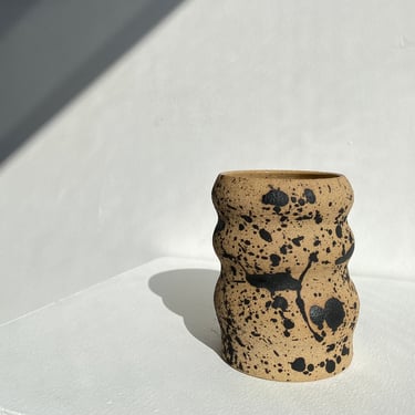 Handmade ceramic contour vessel 