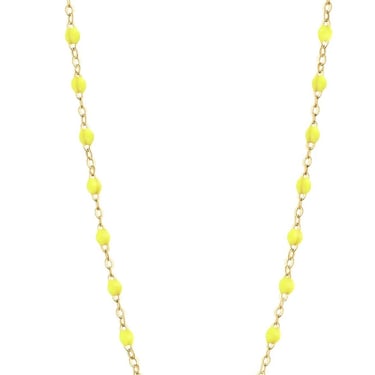 16.5" Classic Gigi Necklace -  Lime + Yellow Gold