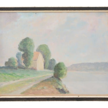 Framed Vintage Landscape Painting V