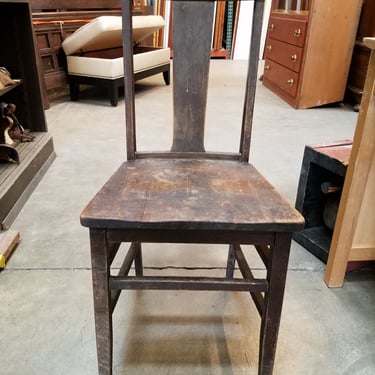 Vintage T- Back Oak Chair 17W x 37H x 15.25D