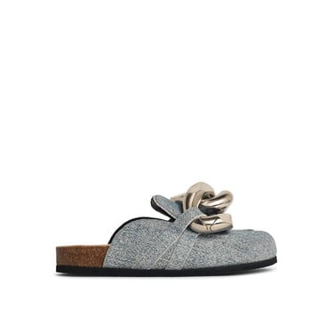 Jw Anderson 'Chain' Blue Denim Slippers Women