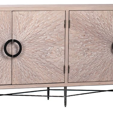 Beautiful Pine Sideboard Cabinet with Iron Base from Terra Nova Designs Furniture Los Angeles 