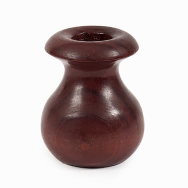 California Redwood Small Vase Wooden Handmade Hand Turned Natural Vintage 