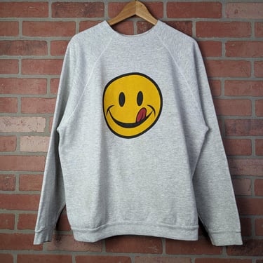 Vintage 90s Yum Smiley ORIGINAL Crewneck Sweatshirt - Extra Large 