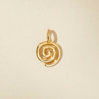 Gold Spiral Necklace, Swirl Pendant, Spiral Charm Necklace, Coil Charm Pendant, Customizable Charm Necklace, Build Your Own Charm Necklace 
