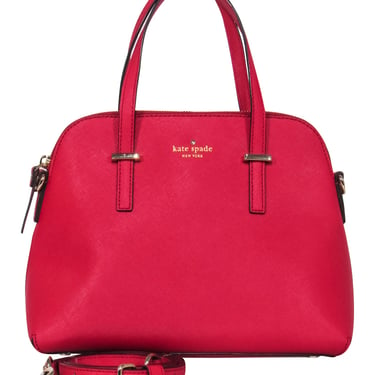 Kate Spade - Red Saffiano Leather Satchel Bag