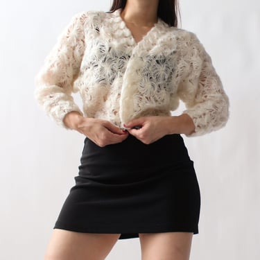 60s Fluffy Knit Shrug