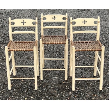 Kate Madison French Country Paysanne Counter Stools - Set of 3 