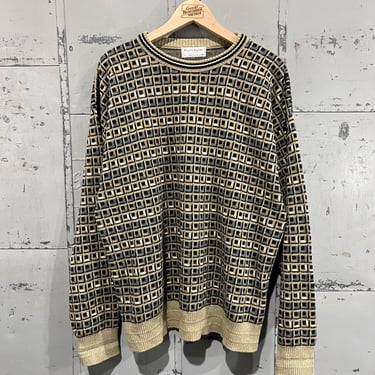 90s Size XL Tricots st raphael abstract diamond knit Sweater 