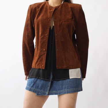 Vintage Mahogany Suede Jacket
