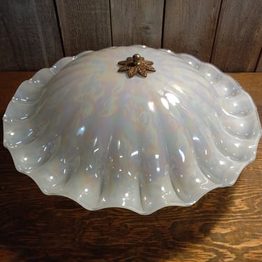Vintage Semi Flush Iridecent Shade Light 18 x 6.5