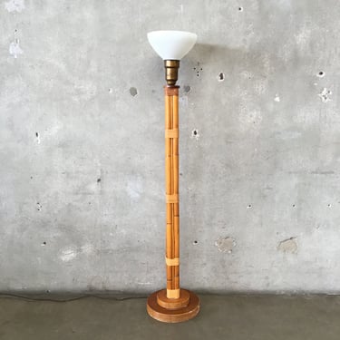 Vintage Rattan Floor Lamp