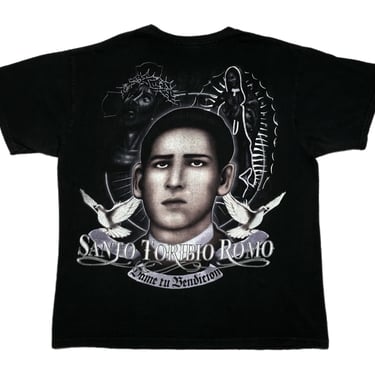 Vintage 90s/Y2K “Santo Toribio Roma” Catholic Martyr Double Sided Mexican Heritage Graphic T-Shirt Size XL 