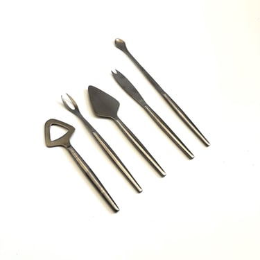 Mid Century Kalmar Bar Tool Set - 5 Pieces - Made in Italy 