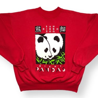 Vintage 90s San Diego Zoo California “Giant Pandas” Made in USA Graphic Crewneck Sweatshirt Pullover Size Large 