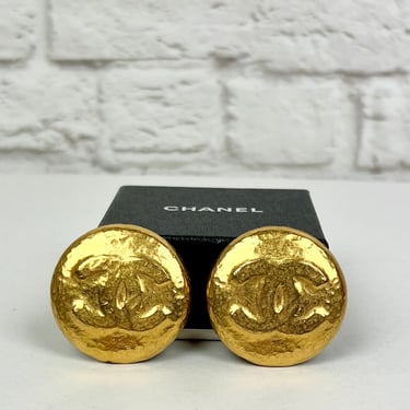 Chanel Vintage CC Clip-on Earrings, Gold
