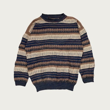 (XL) Earth Toned Multicolor Striped Sweater