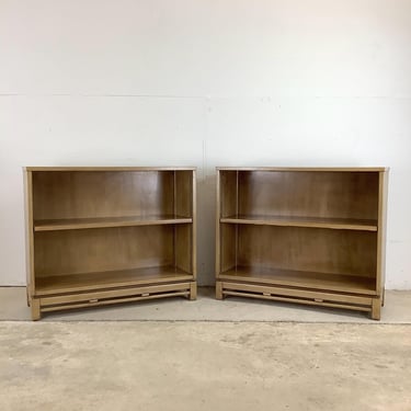 Pair Mid-Century Low Bookcases by Kent Coffey 