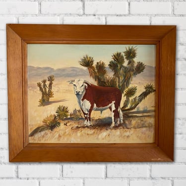 The Desert Cow Oil Painting