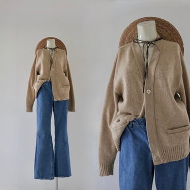 oatmeal wool cardigan 