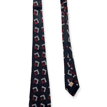 Vintage 1920s/1930s HAND TAILORED Silk Necktie ~ Brocade ~ Art Deco / Rockabilly / Swing ~ Neck Tie / Cravat ~ Foulard ~ 