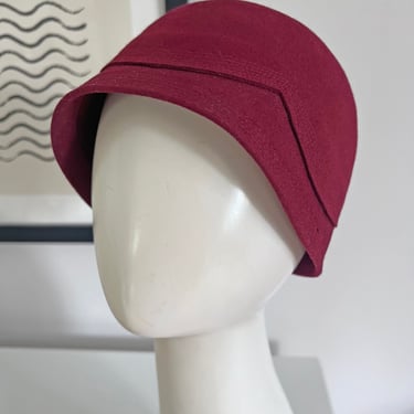 antique 1920s raspberry pink cloche hat 