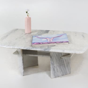Asymmetrical Marble Coffee Table 