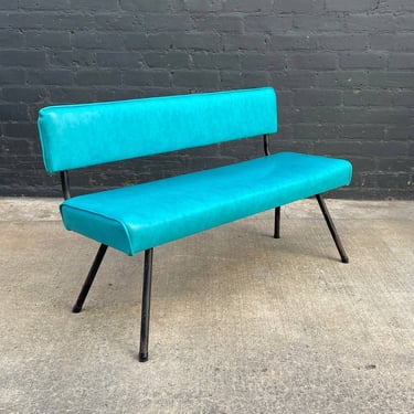 Mid-Century Modern Retro Iron Bench Love Seat Sofa, 1960’s 