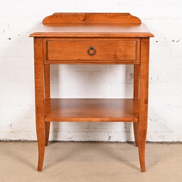 Ethan Allen French Country Solid Maple Bedside Table