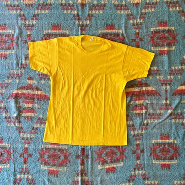 Vintage 1980s Yellow Screen Stars Blank T Shirt 