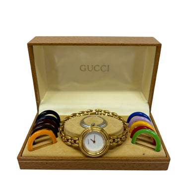 Gucci Gold Multi Face Solid Watch