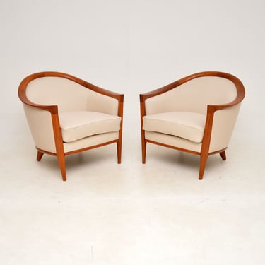 1960’s Pair of Swedish Teak Vintage Armchairs by Bertil Fridhagen