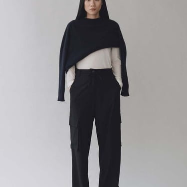 Mijeong Park Wool Blend Cargo Pants - Black