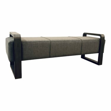 Modern Graphite Gray Upholstered Bench