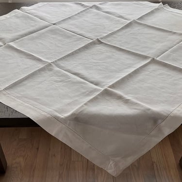 Tablecloth linen hemstitched 35" SQ Gift quality 