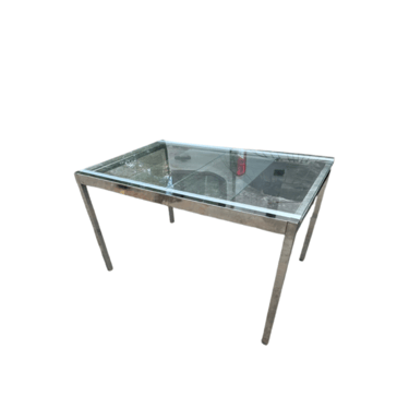Adjustable Style Chrome and Glass Ikea Dining Table