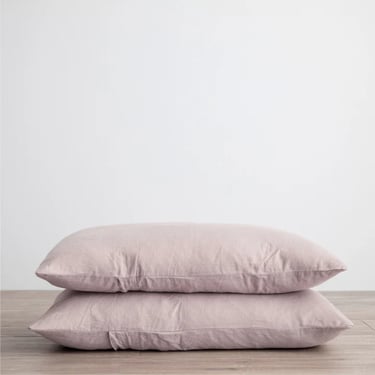 Pair of King Washed Linen Pillowcases | Dusk