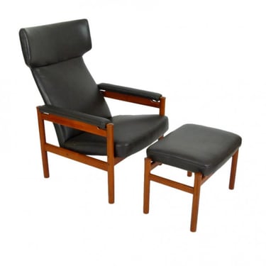 Soren Hansen Lounge Chair With Ottoman