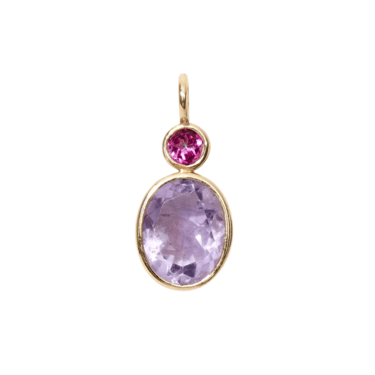 Oval Charm - Pink Topaz + Pink Amethyst — Charm + Chain Trunk Show