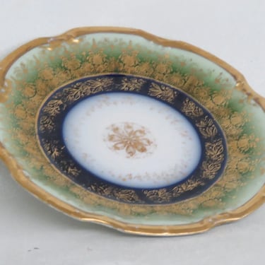 Limoges L. Straus and Sons France Porcelain Gold Trim Small Plate Saucer 3037B