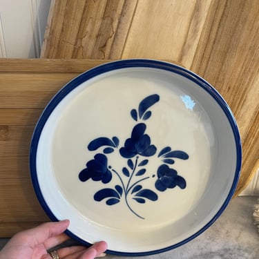 Handmade Portuguese Ceramic Flan Dish 