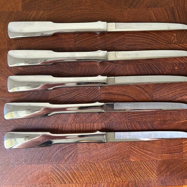 Vintage Towle Byfield Pattern Vintage Stainless Steel Steak Knives - Set of 5 