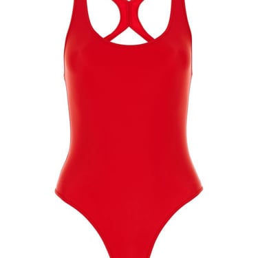 AMI Red Stretch Nylon Swimsuit
