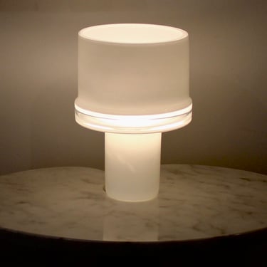 Mario Tecco Venini Glass Italian Table Lamp c1970