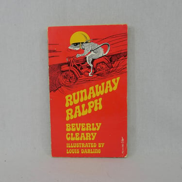 Runaway Ralph (1970) by Beverly Cleary - 1974 paperback edition - Vintage Children's Novel Book 