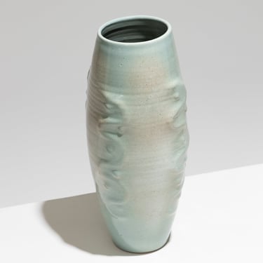 GRAND VASE OVOÏDE EN GRÈS, LUC ROLLAND, 1980s