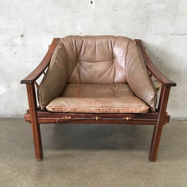 Brazilian Rosewood Leather Chair
