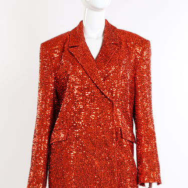 Double Breasted Sequin Blazer