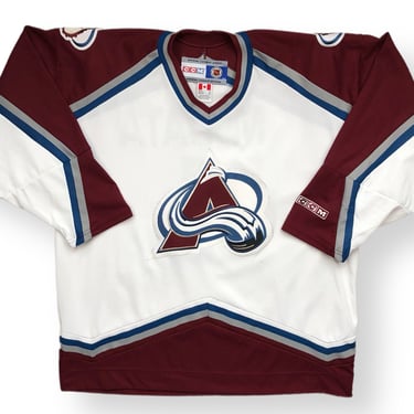 Vintage 90s CCM Colorado Avalanche NHL Alternate Custom “McData” #1 Hockey Jersey Size XL 