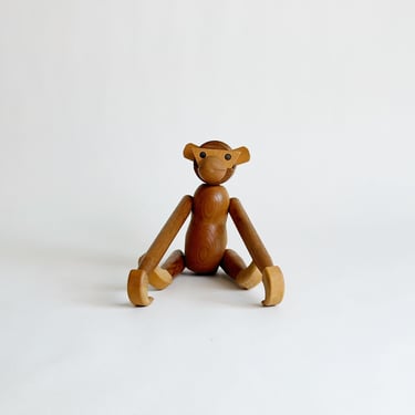 MCM Wooden Monkey, In the Style of Kay Bojesen’s Danish Monkeys, Articulating Figurine, Cape Cod Souvenir, Made in the USA, Vintage 1970’s 